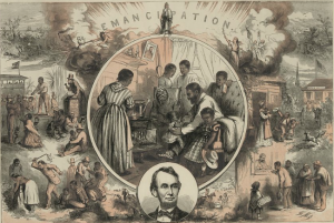 Figure 4. Thomas Nast, Emancipation of the Negroes, 1865.