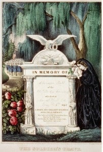 The Soldier’s Grave” Hand Colored Lithograph Currier and Ives, New York, 1865 Library of Congress (figure one)