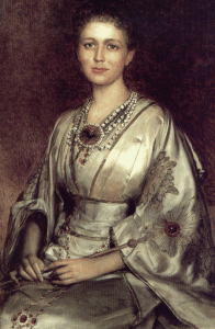 Portrait of Winnie Davis, the Daughter of the Confederacy, in her Comus Regalia. 1892. 